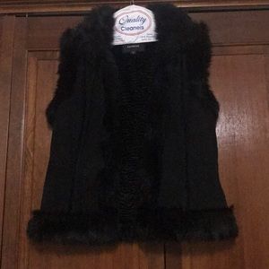 Black suede vest. From express